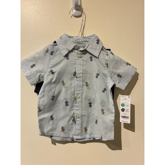 NWT Carter's Blue Racecar Shorts Outfit- 6M - Picture 1 of 3